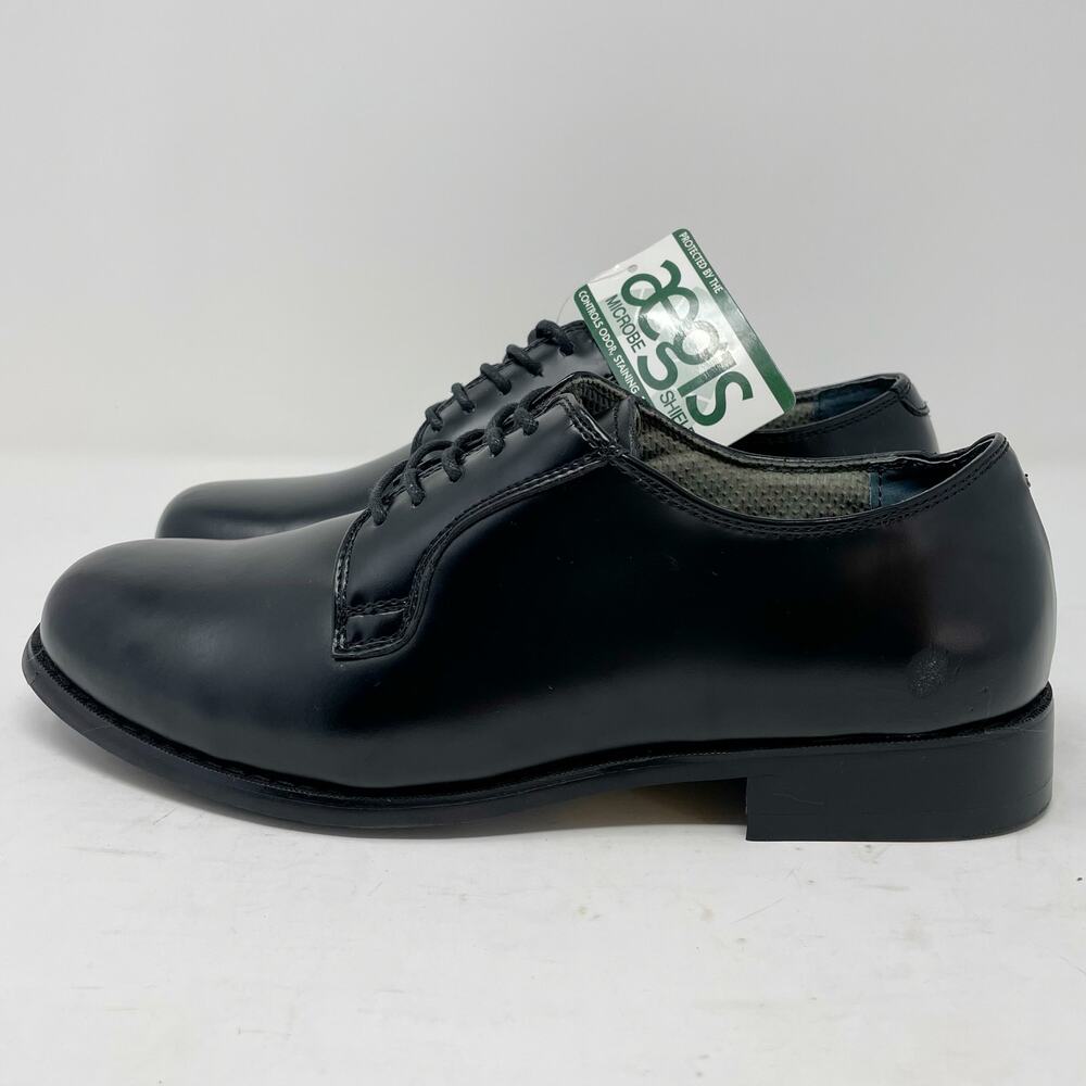 Geek Squad Black Leather Non-Slip Oxfords 7M Work Office W8
